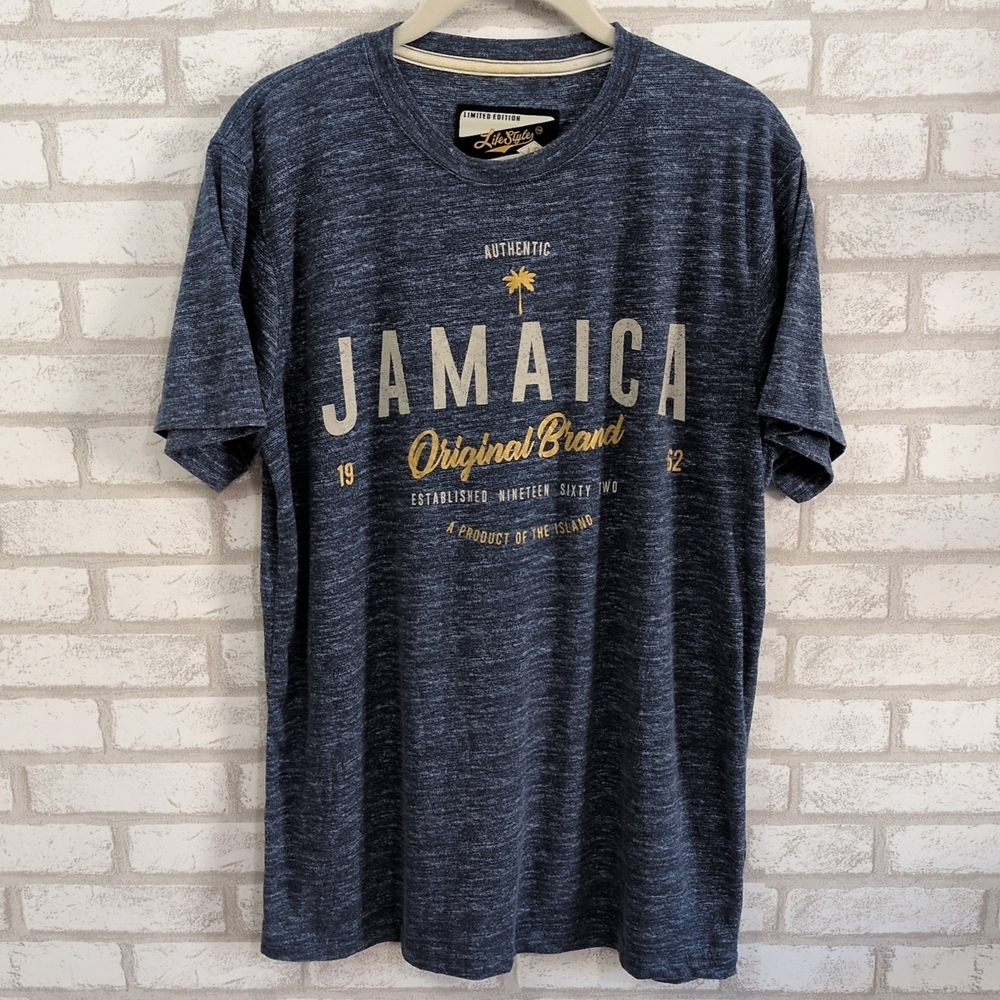 LifeSyle LIMITED EDITION Jamacia Authentic Island Product Tshirt Blue